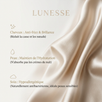 Taie d'oreiller soie Lunesse anti-âge anti-frizz hypoallergénique photographie produit